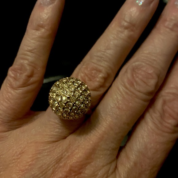 COACH Pave Ball Cocktail Ring SZ 6 - Picture 3 of 4